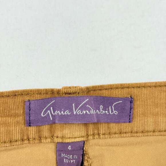 Gloria Vanderbilt Womens Amanda Slim Stretch Cider Spice Corduroy Pants Sz 4 NWT - Picture 6 of 11